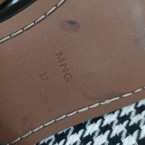 MNG Mango Leather Spectator Loafer NWT - Picture 7 of 9